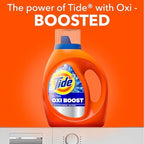 Tide Ultra Oxi Boost Liquid Laundry Detergent, 92 fl oz, 65 Loads, Advanced Stain Remover, Laundry Detergent Liquid with Extra Oxi Power