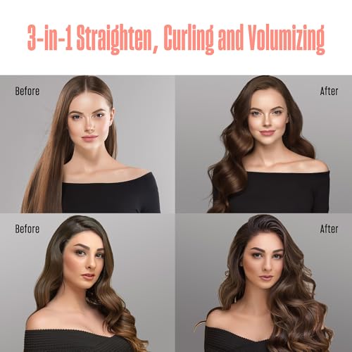 Bekind Twist Pro Thermal Brush - 1.5 Inch Versatile Heated Round Hot Air Brush, Effortless Blowout Curling Hair Styling Tools, Negative Ion Blow Out Hot Round Brush, 20s Fast Heats (Peach)