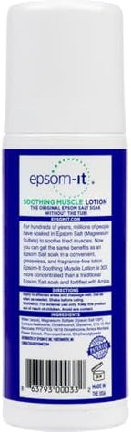 Epsom-It Soothing Muscle Set - Roll On Epsom Salt and Magnesium Lotion, for Muscle Aches and Stiffness, Tired Legs, Knees, and Achy Feet (2-Pack)