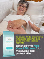 Nurture Valley XL Ultra Thick Body Wipes for Adults w/Aloe | 120 Extra Large Disposable Cloth, Waterless Shower Bath Wipe for Women, Men & Elderly