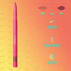 Juvia's Place Coffee Shop Luxe Lip Liner: Lush - Colorstay Matte Finish Lip Pencil, Makeup for Natural Long Lasting Beauty and Sensational Wear, Lip Stain Kiss Proof Cometics