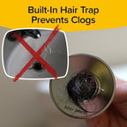 Drain Magic AS-SEEN-ON-TV Replace Broken or Missing Bathroom Drain Stoppers in Seconds, No Tools, Push To Fill, Hair Catcher Prevents Clogs, Watertight Silicone Seal,Chrome Plated Solid Brass