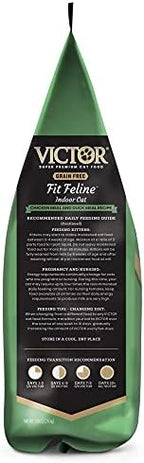 Victor Super Premium Cat Food – Grain Free Fit Feline - Dry Cat Food for Indoor Cats - for All Breeds and All Life Stages from Kitten to Adult, 15lb