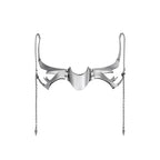 L'VOW Silver Metal Half Mask Face Chain Jewelry Cyborg Accessories, S1