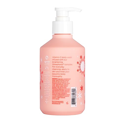 Pacifica Glow Baby Brightening Body Wash – Vitamin C & AHA Exfoliating Body Wash for Glowing Skin, Moisturizing Daily Shower Gel for Dull Dry Skin, Niacinamide & Kakadu Plum, Vegan, 10 oz