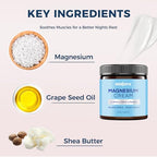 Magnesium Cream: Magnesium Lotion for Leg and Feet – Magnesium Butter for Body - 4 OZ
