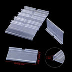 50 Pcs Plastic Wire Shelf Label Holders, 3" x 1.65" Clear Price Tag Holder with Double Snap Lock Closure - Reusable Plastic Basket Label Holders for Market, Retail Shop, and Pantry
