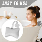 2 Pcs Hot Tub Pillows for Bathtub Universal Spa Pillow Headrest for Outdoor Hot Tub Universal Head and Neck Support Cushion Spa Chaise Lounge Pillow Enhanced Comfort and Elevated Headrest, with Hook
