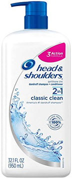 Head & Shoulders Classic Clean 2-in-1 Anti-dandruff Shampoo + Conditioner, 32.1 Fl Oz