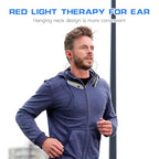 Red Light Therapy Device for Nose & Ears, 650nm Portable Red Light Ear Therapy Device, 2 in 1 Laser Therapy Device Kit with Ear Canal Silicone Cover and Nasal Silicone Sleeve, Black