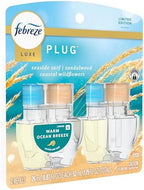 Febreze Plug In Air Freshener, Odor-Fighting Scented Oil Refill, Warm Ocean Breeze, 2 Refill
