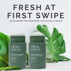 Cleo+Coco - Natural Deodorant - For Women & Men - Aluminum Free - Extra Strength - Activated Charcoal - 24hr Odor Protection - Vegan & Cruelty Free - PCR - Made in USA - Basil Mint - 1.7oz