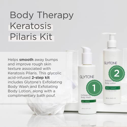 Glytone Exfoliating Body Wash - 8.8 Free Acid Value Glycolic Acid - For Rough Skin, Keratosis Pilaris - Oil & Fragrance-Free - Trial-Size - 2 fl. oz.