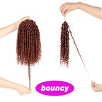 Bileaf Passion Twist Hair 8 Packs Pretwisted Passion Twist Crochet Hair 14 Inch Crochet Hair Passion Twists, Boho Passion Twists Hair Pre Looped Synthetic Passion Twist Crochet Braids #350
