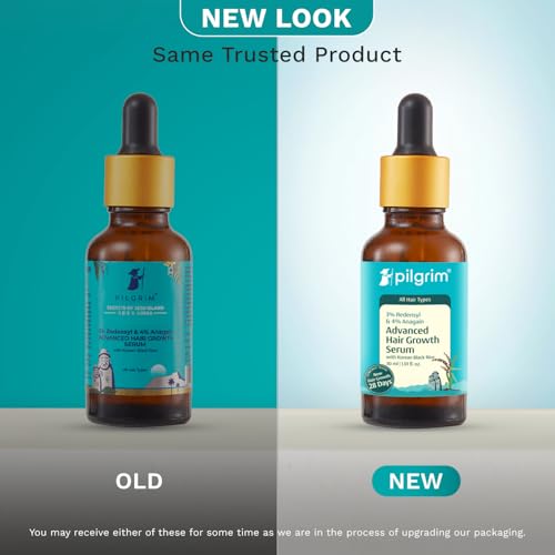 Pilgrim Advanced Hair Growth Serum | with 3% Redensyl + 4% Anagain | Stops Hair Loss & Hair Thinning | Hair Growth Treatment | Provides Thick & Dense Hair | 1.01 Fl Oz (30ml)