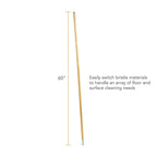 COASTWIDE Professional 60" Wood Push Broom Handle, Threaded Metal Tip