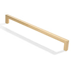 khtumeware 5 Pack 12 inch(305mm) Hole Center Brushed Gold Cabinet Pulls Solid Heavy-Duty Square Matte Gold Cabinet Handles Drawer Pulls Kitchen Cabinet Hardware Kitchen Handle