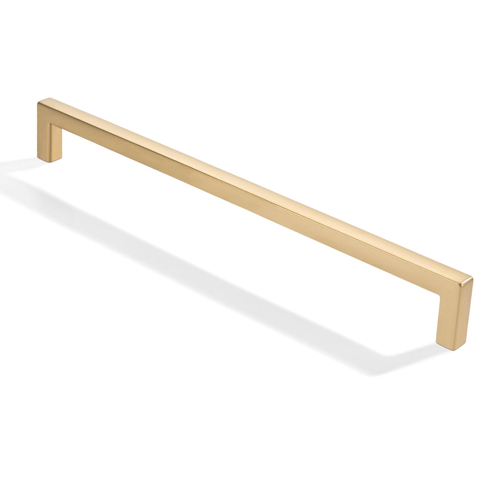 khtumeware 5 Pack 12 inch(305mm) Hole Center Brushed Gold Cabinet Pulls Solid Heavy-Duty Square Matte Gold Cabinet Handles Drawer Pulls Kitchen Cabinet Hardware Kitchen Handle