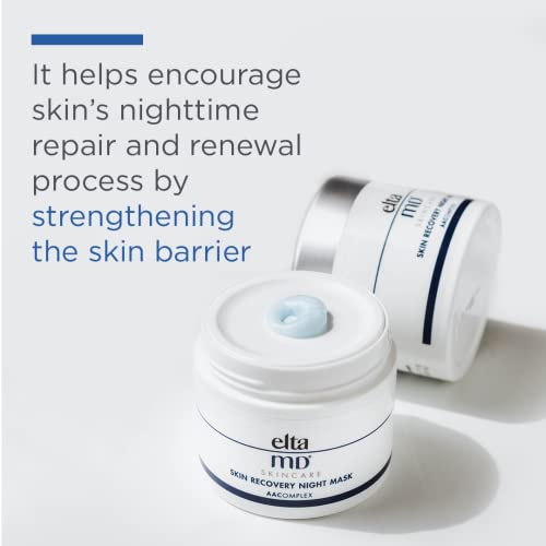 EltaMD Skin Recovery Overnight Face Mask, Moisturizer Cream Night Mask for Face & Neck, Safe for Sensitive Skin, 1.7 oz Jar