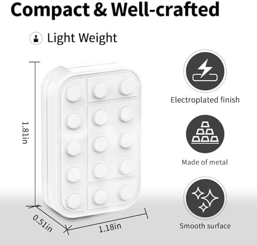 Fidget Toys Adults Metal Fidget Slider Magnetic EDC Haptic Fidget Toys for Adults (Matte White)