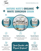 Nature Nate’s Popped Sorghum, Avocado Oil Sea Salt - Organic Sorghum, Keto & Gluten Free, Whole 30, Healthy Snacks, Better Than Popcorn, Made in USA - 5 Ounce