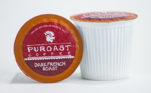 Puroast Low Acid Coffee| French Single Serve Pods | Dark Roast | High Antioxidants & High pH |No Bitter Aftertaste | Reduced Heartburn & GERD Friendly | 72 Count - Compatible with Keurig Brewer