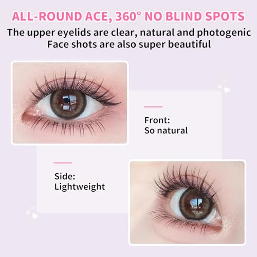 Idol Lash Extension Kit 10-12mm Cluster Lashes C+ Curl Natural Look Eyelash Clusters With Bottom Lashes Faux Lash Clusters Extensions With Tweezers & Glue For DIY Individual Lashes at Home