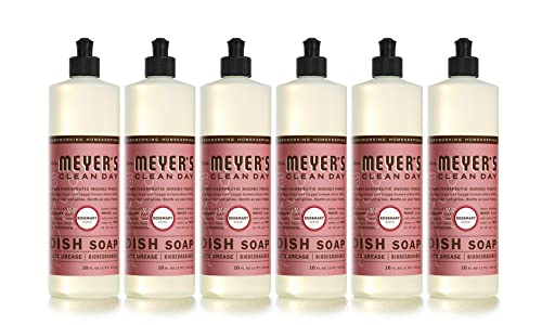 Mrs. Meyer's Clean Day Liquid Dish Soap, Rosemary Scent, 16 ounce (Pack of 6)
