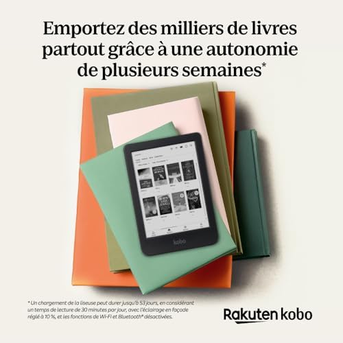 Kobo Clara BW | eReader | 6” Glare-Free Touchscreen with ComfortLight PRO | Dark Mode Option | Audiobooks | Waterproof | 16GB of Storage | Black