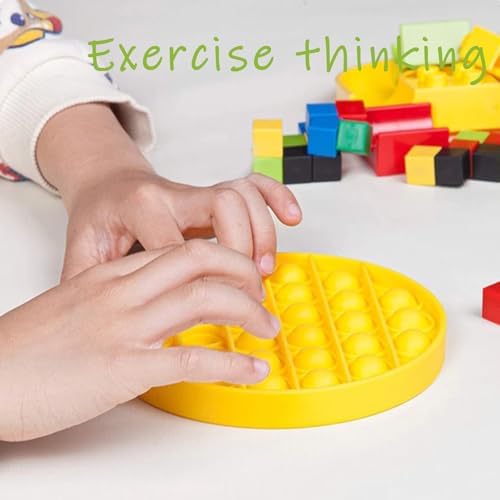 Random 24 Pcs Fidget Toys,Push Pop Fidget Sensory Toys Set,Stress Relief Gifts for Kids & Adults,Pop Bulk & Party Favors Toddler Toys for Easter Gifts,Party Supplies,Classroom Prizes