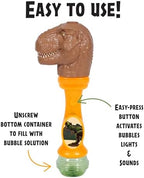 Little Kids Jurassic World Light and Sound Musical Bubble Wand, Includes Bubble Solution