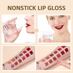 Matte Liquid Lipstick Set, 12 Colors Velvet Lip Glosses Kit, Waterproof Long Lasting Colored Lip Stain High Pigmented Moisturizing Black Lipstick Lip Makeup for Women Girls