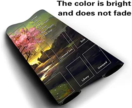 MTG Playmat, Game Play Mat for MTG TCG 24 x 14 inches Trading Card Inked Game Playmats with Storage Bag Smooth Rubber Surface Battle Game