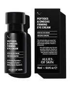 Allies of Skin Peptides & Omegas Firming Eye Cream: Vitamin C, Bakuchiol, Ceramide. For Dark Circles, Wrinkles & Puffiness. Anti-Aging. Firms & Brightens Under Eye Area 0.5 oz / 15 ml