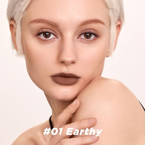 ITY Velvet Matte Finish Lip Stain-Mousse Textured Lip Clay, Nude Shade, Conceals Lip Lines, Rich Pigment Lip Tint Lipsticks, 0.14 oz (4g) in Earthy