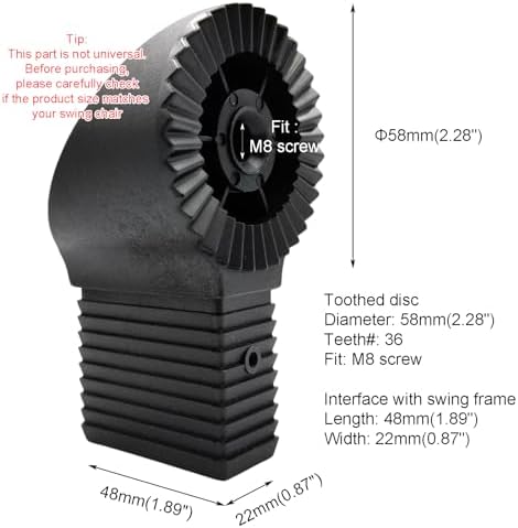 Frame Mounted Connector(Type 8) for Mainstays Oversized Double Zero Gravity Swing(1PCS/CTN)