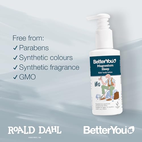 BetterYou Magnesium Sleep Body Lotion - Relaxing Kids Body Lotion - Magnesium Cream WIth Lavender And Chamomile - For Children One And Up - 4.56 oz