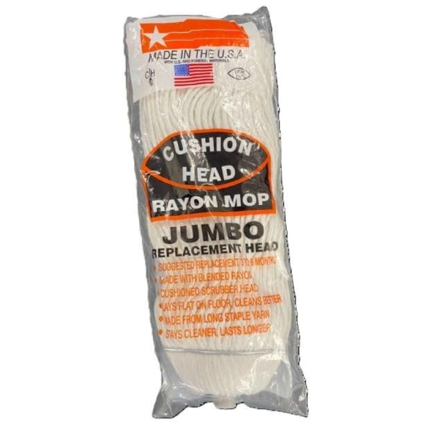 Jumbo Rayon Replacement Mop Head 24-Pack