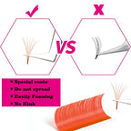 Volume Eyelash Extensions D Curl 0.07 15-20mm Mixed Tray Color Lashes Extensions Orange Lash Extensions Easy Fan 3D-10D Rapid Blooming Lashes Extensions Colored by FADVAN (0.07mm-D, 15-20mm)