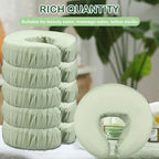 Macarrie 24 Pcs Face Cradle Covers for Massage Table Microfiber Reusable Soft Thicker Massage Table Head Rest Covers Bulk Oil Proof Headrest Cradle Sheets for Spa Beauty Salons (Sage)