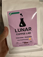 Lunar Coffee Lab Indonesia Low Acid Coffee - Specialty Medium Dark Roast - Wet Hulled Process Pour Over Coffee, Espresso, Cold Brew (12oz)