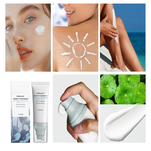 2Pcs Centella Sunscreen SPF50, Madagascar Water-Fit Sun Serum,For Girl Skincare.