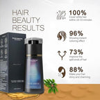 Polar Hair Dye Shampoo, Polar Hair Care Hair Dye Shampoo, Haircare Instant Dye Shampoo, Natural Hair Color Shampoo for Gray Hair Coverage, Suitable for Women & Men (Black)