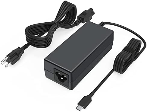 Laptop Charger 65W USB C Power Adapter Compatible with Dell Chromebook 3100 3300 3380 3400 3500 5190 5300 5400 7200 Latitude 5420 5520 5320 7410 7310 2-in-1 P28T P29T P30T Laptop Type C