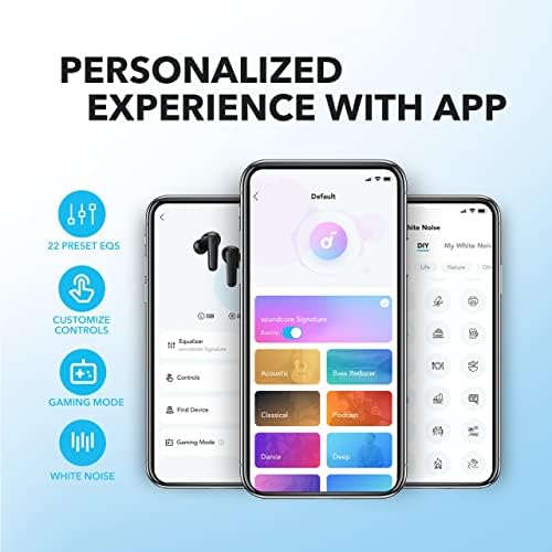 Soundcore by Anker P20i True Wireless Earbuds, 10mm Drivers with Big Bass, Bluetooth 5.3, 30H Long Playtime, Water-Resistant, 2 Mics for AI Clear Calls, 22 Preset EQs, Customization (Blue)