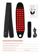 Red Light Therapy Near Infrared Light Therapy Wrap Belt for Body, Red Light Therapy for Neck with 48 Leds for Hands Wrist Wrap for Faster Recovery & Pain Relief, 660nm & 850nm