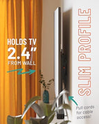 ECHOGEAR Wall Mount TV Bracket for TVs Up to 90" - Low Profile Design Tilts to Eliminate Glare - Includes Drilling Template & Can Be Leveled After Install - UL Listed for Safety