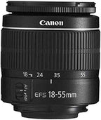 Canon EOS 2000D / Rebel T7 DSLR Camera w/EF-S 18-55mm F/3.5-5.6 Zoom Lens + 64GB Memory, LED Video Light, Case, Gripster Tripod, and More (Essential Bundle) (Renewed)