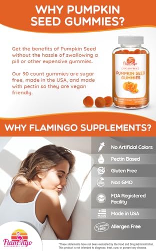 Pumpkin Seed Oil Gummies Sugar-Free Naturally Flavored- Pumpkin Seed Oil for Hair Growth, Bladder, Urinary Tract Support, Young Skin Supplement - Vegan, Halal Pumpkin Seed Extract- 90 Count