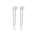 SLUYNZ 925 Sterling Silver No Piercing Cuff Earrings Chain for Women Wrap Earrings Tassel Clip On Ear (A-Silver)